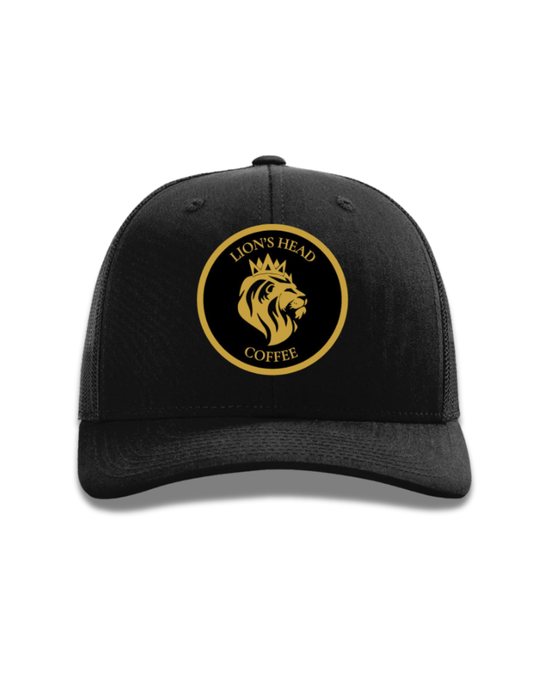 Lion's Head Logo - Curved 112 Hat - BLACK
