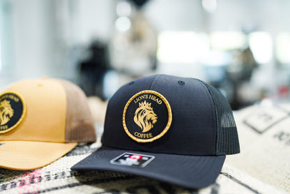Lion's Head Logo - Curved 112 Hat - BLACK