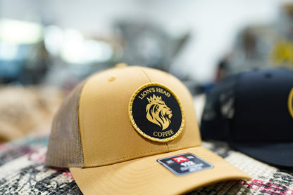 Lion's Head Logo - Curved 112 Hat - TAN